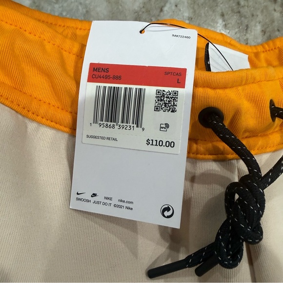 Nike Sportswear Tech Fleece Jogger Pants Kumquat Sanddrift CU4495-886 Men’s Lrg - Picture 3 of 10